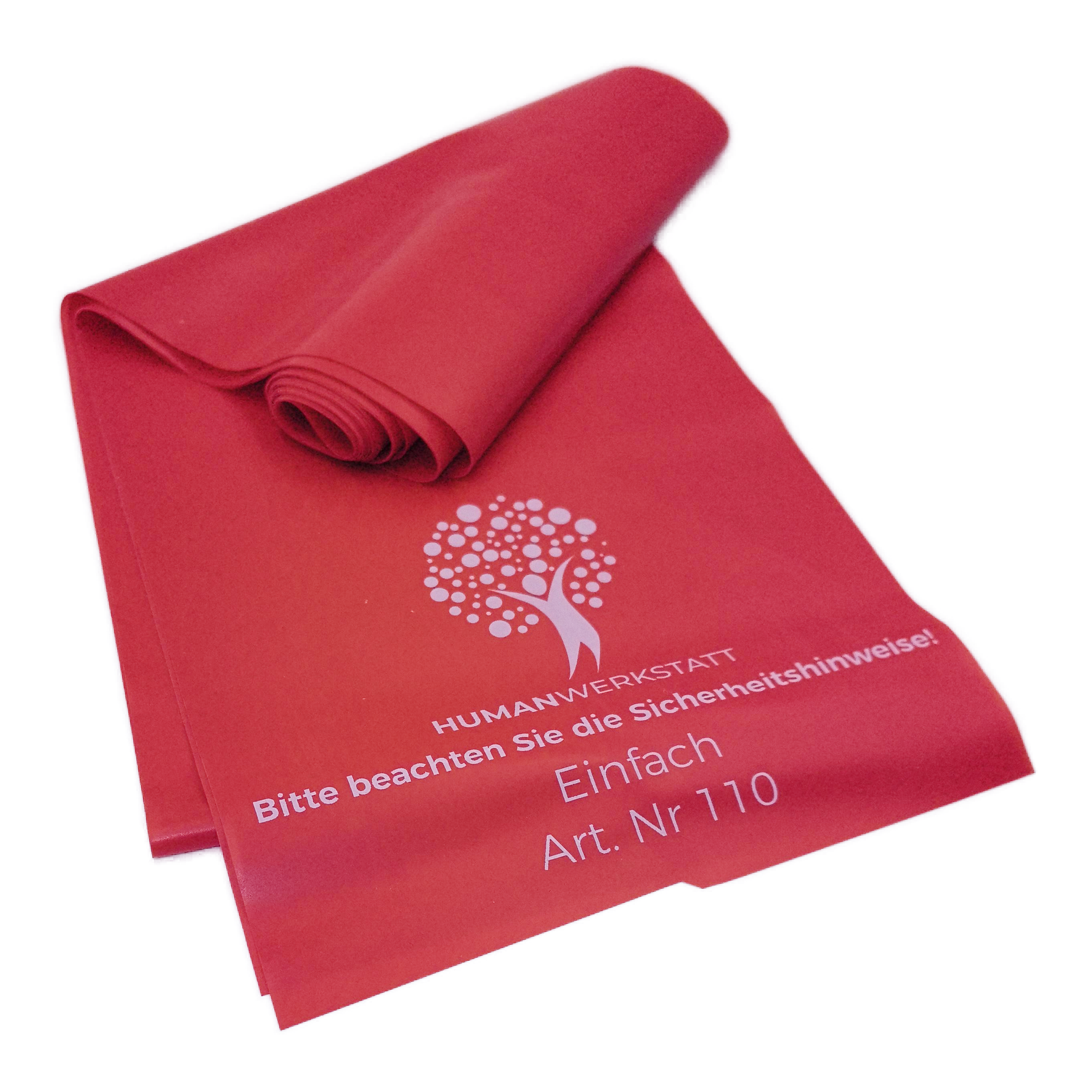 LATEX FITNESSBAND – LEICHT (ROT) • 215×15 cm | Premium-Latex • HUMANWERKSTATT