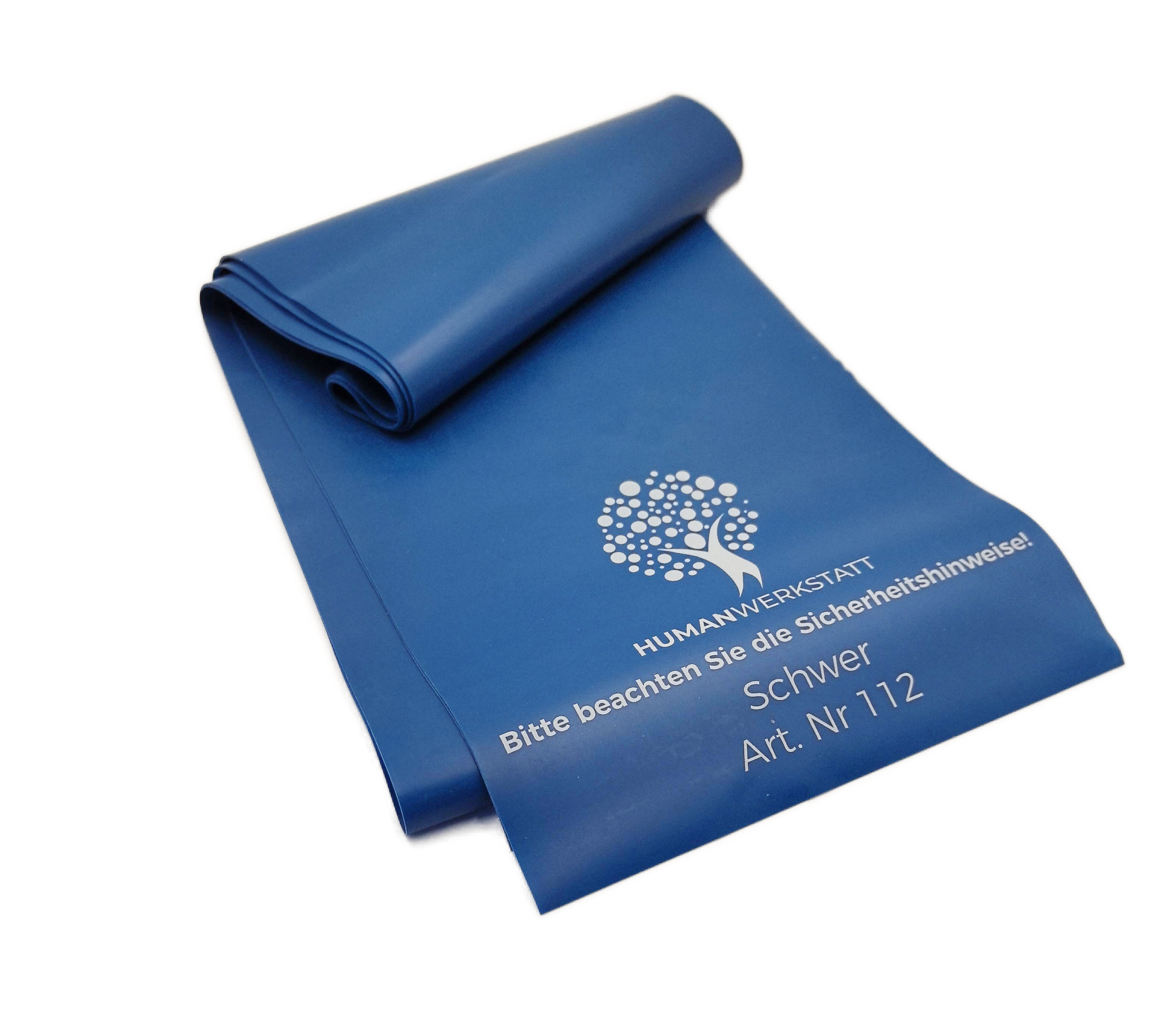 LATEX FITNESSBAND – STARK (BLAU) • 215×15 cm | Premium-Latex • HUMANWERKSTATT