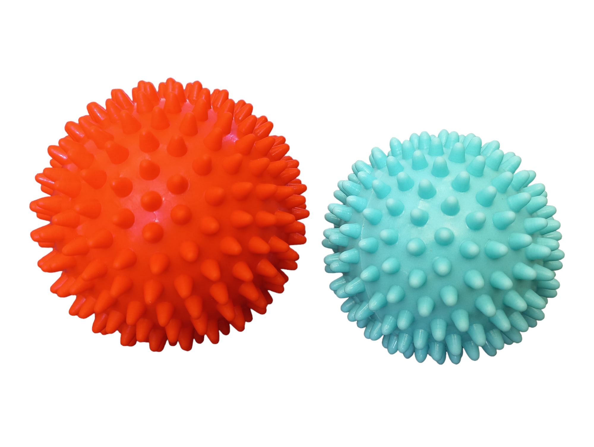 IGEL-MASSAGEBALL 2ER-SET – 7 &amp; 9 cm | Stressball • Handtherapieball • Fidgetball | HUMANWERKSTATT