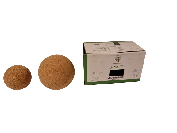 KORK BALL DUO – Set Ø 5 + 7 cm | FSC Naturkork • Trigger &amp; Mobilisation | HUMANWERKSTATT