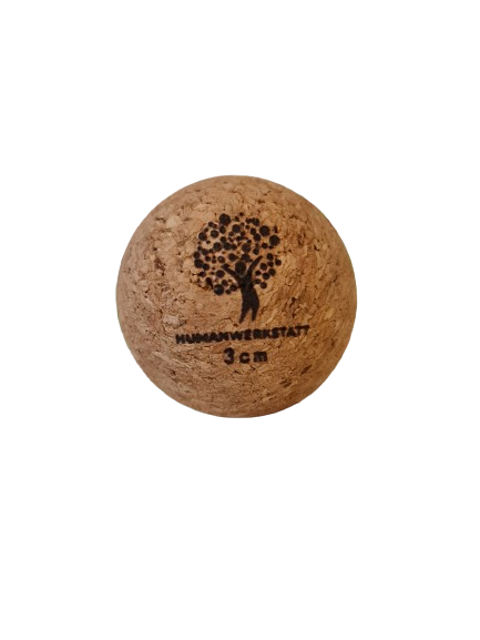 TRIGGER BALL MICRO – Ø 3 cm | FSC Naturkork • präziseste Triggerpunkte • inkl. Stofftasche | HUMANWERKSTATT