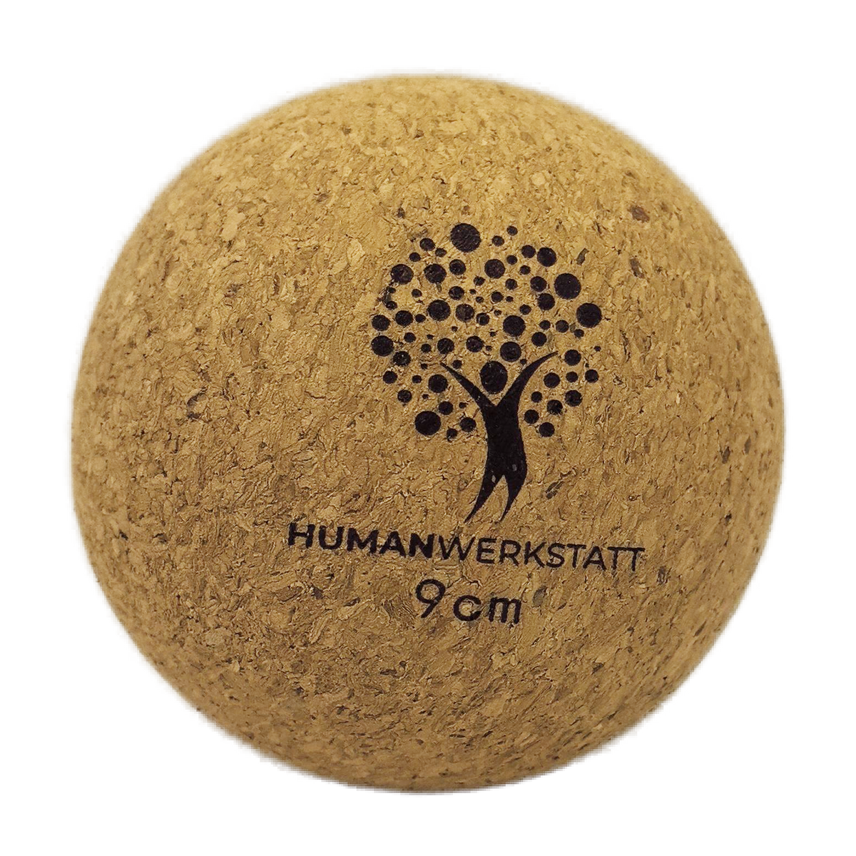 GANZKÖRPER BALL – Kork Ball Ø 9 cm | FSC Naturkork • Ganzkörpermassage • inkl. Stofftasche | HUMANWERKSTATT