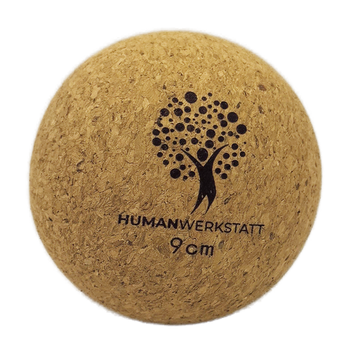 GANZKÖRPER BALL – Kork Ball Ø 9 cm | FSC Naturkork • Ganzkörpermassage • inkl. Stofftasche | HUMANWERKSTATT