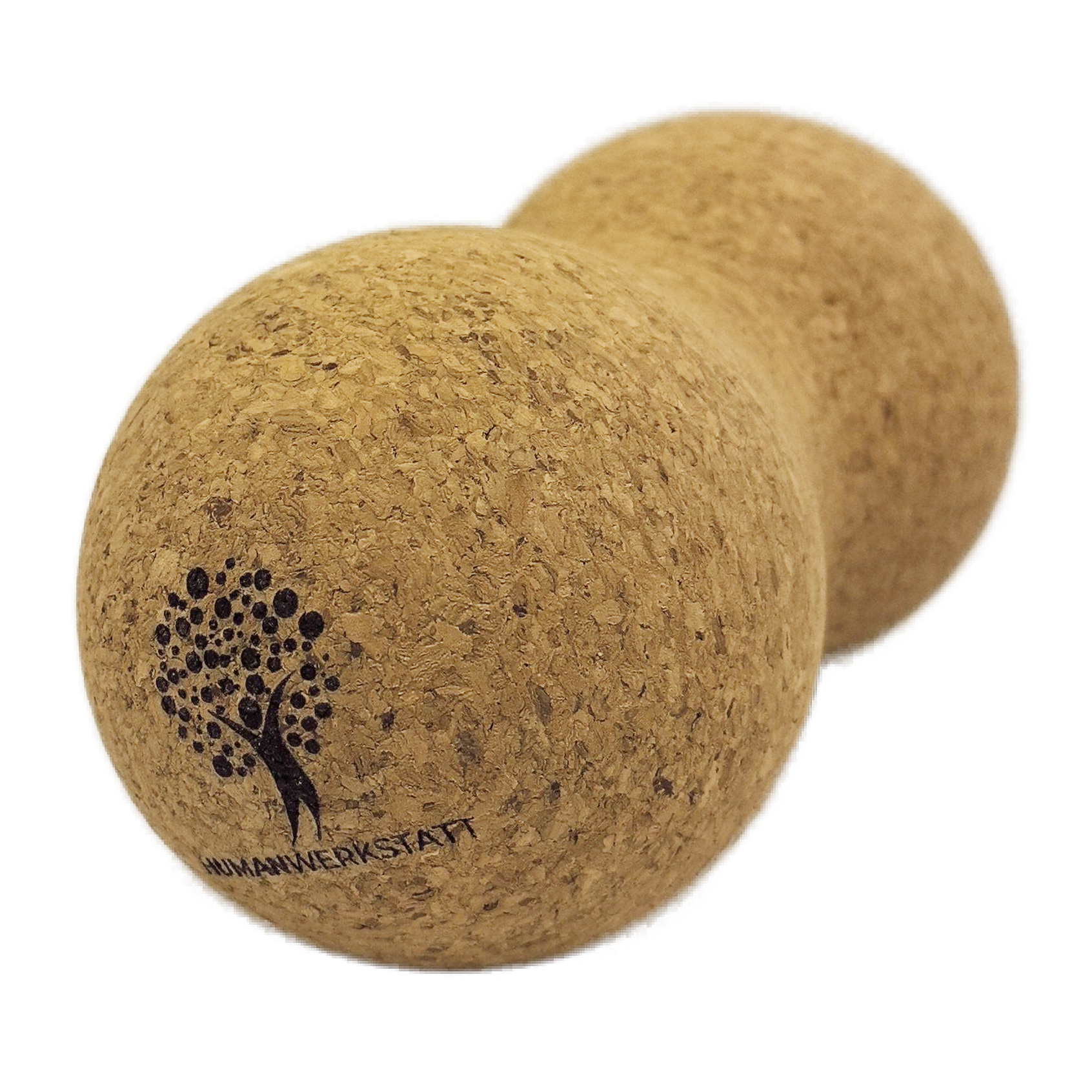 KORK DOPPELBALL – 16×Ø8 cm | FSC Naturkork • Nacken &amp; Rücken • inkl. Stofftasche | HUMANWERKSTATT