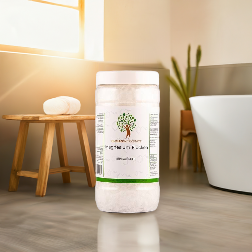 Magnesium Flocken 750 g – Zechstein, Fuß-, Voll- & Basenbad | HUMANWERKSTATT