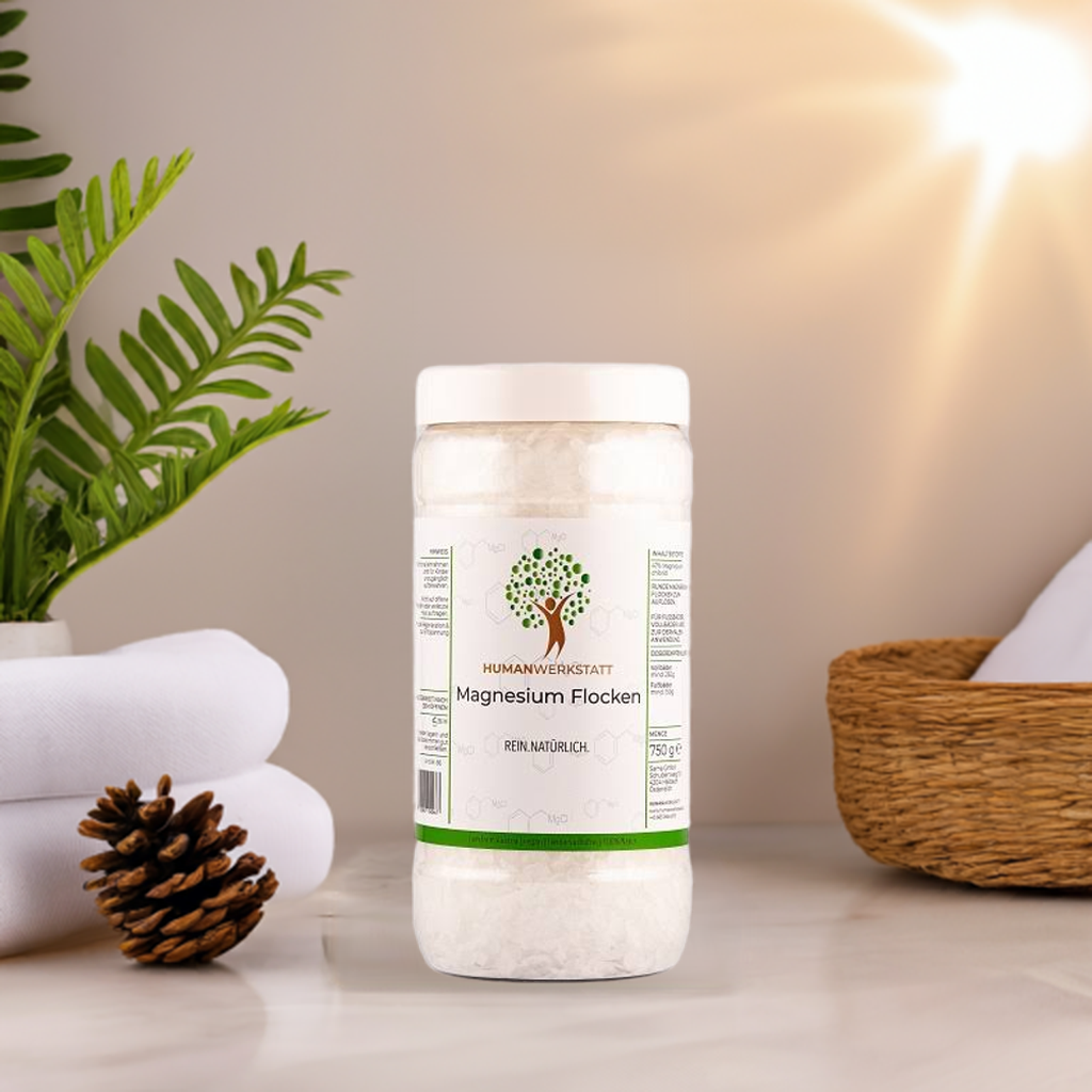 Magnesium Flocken 750 g – Zechstein, Fuß-, Voll- & Basenbad | HUMANWERKSTATT